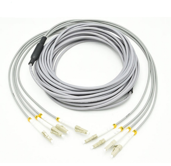 4芯多模礦用鎧裝光纖尾纖跳線LC-MM-5M-4X